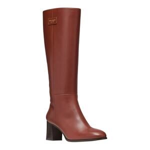 Kate Spade Women's Aimee Tall Leather Dress Boots Brown Size 8